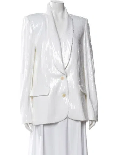 Pre-owned Zadig & Voltaire Patterned Evening Jacket W/ Tags In White