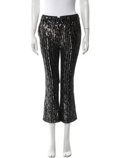 Pre-owned Zadig & Voltaire Patterned Flared Pants In Black