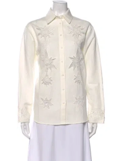 Pre-owned Zadig & Voltaire Patterned Long Sleeve Blouse In Neutral