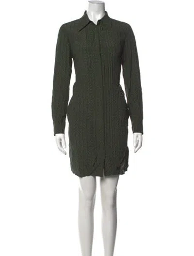 Pre-owned Zadig & Voltaire Patterned Mini Dress In Green