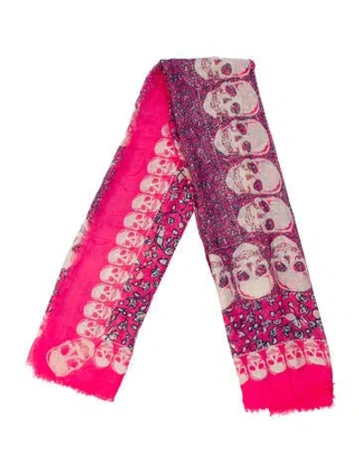 Pre-owned Zadig & Voltaire Patterned Scarf W/ Tags In Pink