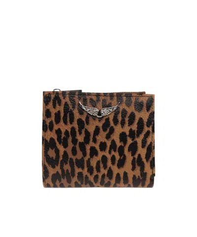 Zadig & Voltaire Patterned Wallet In Pink
