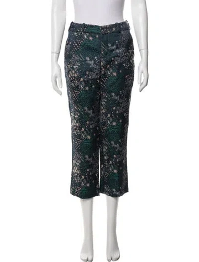 Pre-owned Zadig & Voltaire Patterned Wide Leg Pants In Blue/metallic