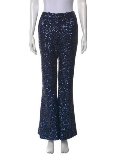 Pre-owned Zadig & Voltaire Patterned Wide Leg Pants W/ Tags In Blue