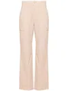 Zadig & Voltaire Pepper High-waist Straight-leg Trousers In Neutrals