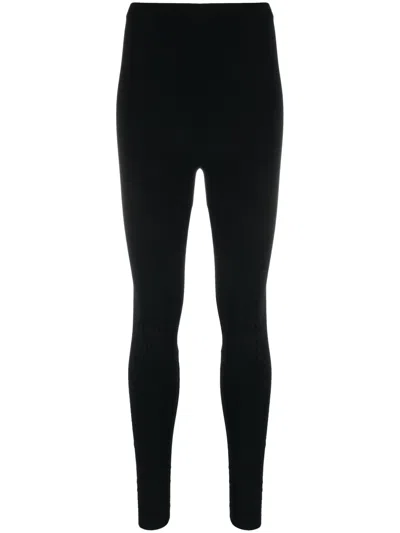 Zadig & Voltaire Rogers Perforated-embellished Leggings In Black