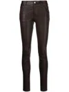 Zadig & Voltaire Phlame Cuir Froisse In Brown