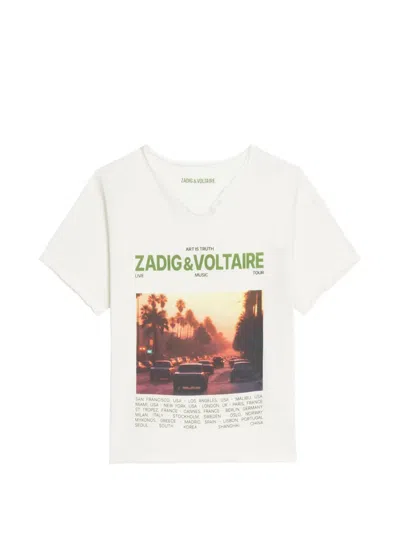 Zadig & Voltaire Kids' Photo-print T-shirt In White