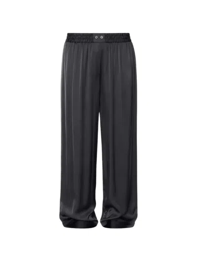 Zadig & Voltaire Pin Elasticated-waist Wide-leg Trousers In Black