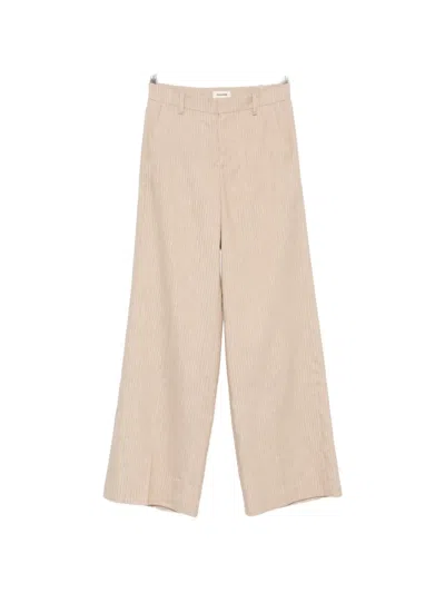 Zadig & Voltaire Pinstripe Wide-leg Trousers In Pink