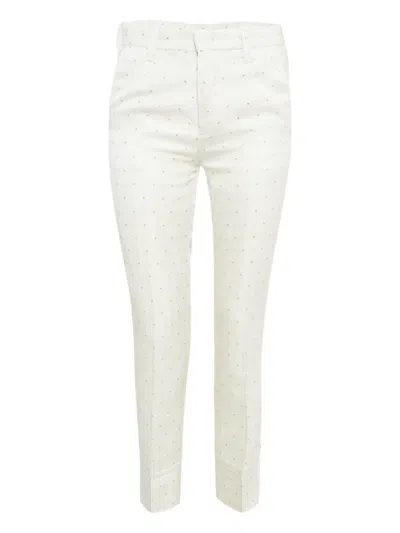 Pre-owned Zadig & Voltaire Pist Jac Star Trousers In White