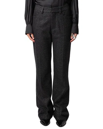 ZADIG & VOLTAIRE ZADIG & VOLTAIRE PISTOL CAR SHIMMER WOOL-BLEND PANT