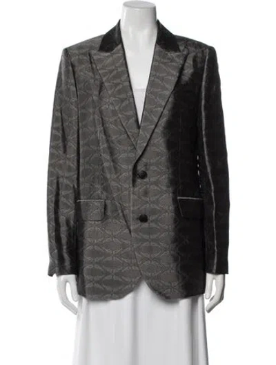 Pre-owned Zadig & Voltaire Plaid Print Blazer W/ Tags In Gray