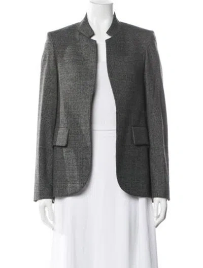 Pre-owned Zadig & Voltaire Plaid Print Blazer W/ Tags In Gray