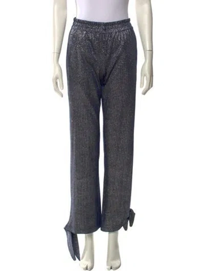 Pre-owned Zadig & Voltaire Plaid Print Wide Leg Pants In Blue