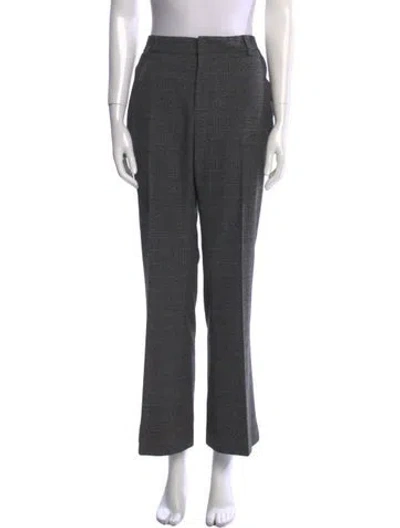 Pre-owned Zadig & Voltaire Plaid Print Wide Leg Pants In Gray