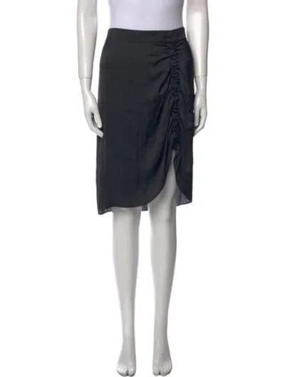 Pre-owned Zadig & Voltaire Pleated Accents Knee-length Skirt In Gray