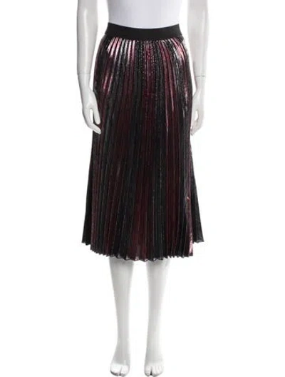 Pre-owned Zadig & Voltaire Pleated Accents Midi Length Skirt In Gray
