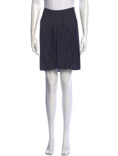 Pre-owned Zadig & Voltaire Pleated Accents Mini Skirt In Blue
