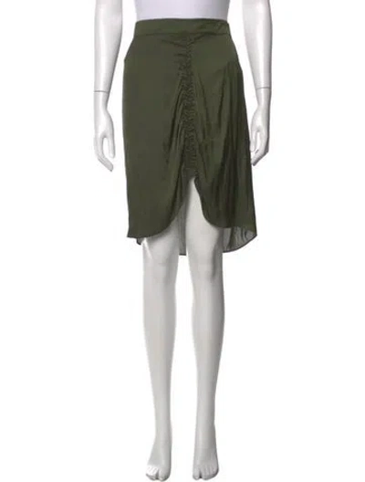 Pre-owned Zadig & Voltaire Pleated Accents Mini Skirt In Green