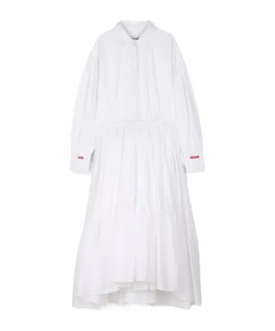 Zadig & Voltaire Pleated Midi Dress In White