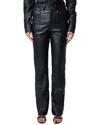 Zadig & Voltaire Poete Cuir Froisse Leather Pants In Blue