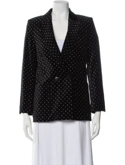 Pre-owned Zadig & Voltaire Polka Dot Print Blazer In Black