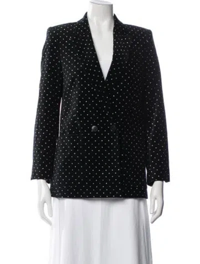 Pre-owned Zadig & Voltaire Polka Dot Print Blazer In Black