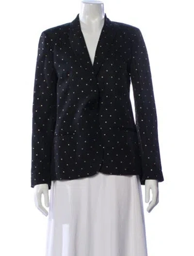 Pre-owned Zadig & Voltaire Polka Dot Print Blazer In Gray