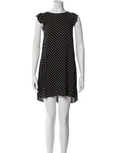 Pre-owned Zadig & Voltaire Polka Dot Print Mini Dress In Black