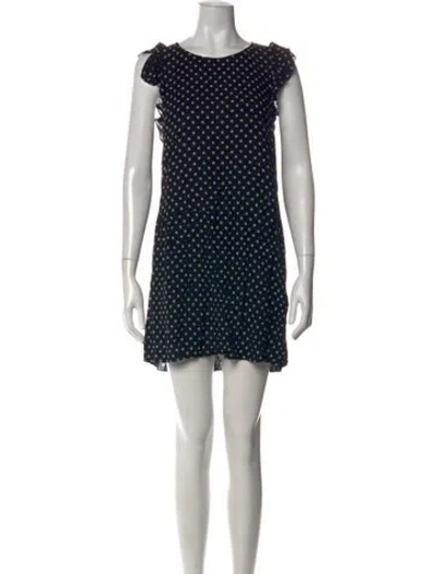 Pre-owned Zadig & Voltaire Polka Dot Print Mini Dress In Black