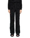 Zadig & Voltaire Poma Floral Satin Drawstring Waist Pants In Black