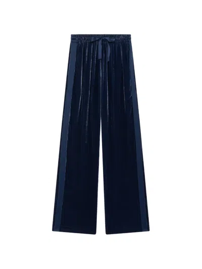 Zadig & Voltaire Poma Velvet Trousers In Blue
