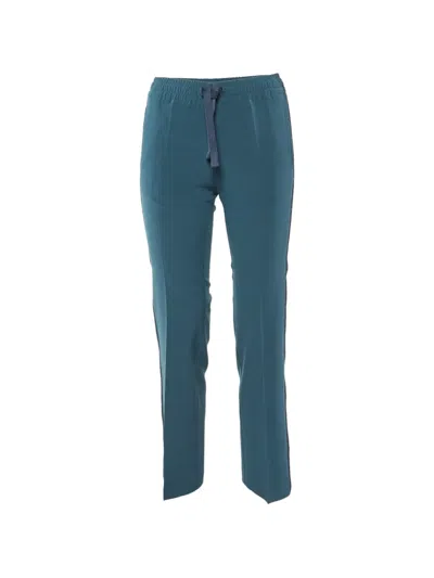 Pre-owned Zadig & Voltaire Pomy Lurex-trim Trousers In Blue