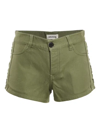 Pre-owned Zadig & Voltaire  Belt-loops Short In Green
