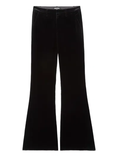 Zadig & Voltaire Prevy Velours Trousers In Black