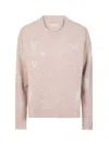 Zadig & Voltaire Markus Ws Heart Cashmere Sweater In Pink