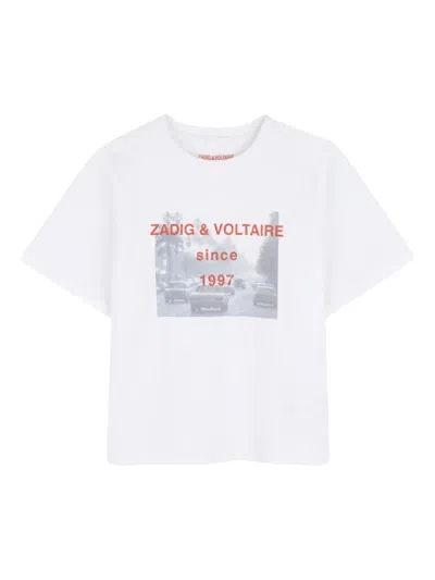 Zadig & Voltaire Kids' Print-detail T-shirt In White
