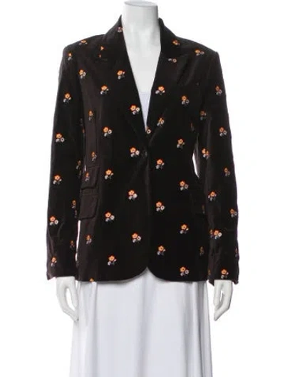 Pre-owned Zadig & Voltaire Printed Blazer In Black