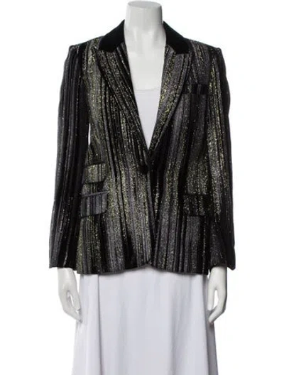 Pre-owned Zadig & Voltaire Printed Blazer In Black