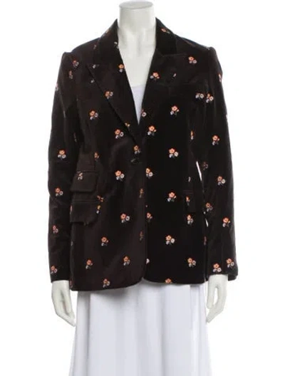 Pre-owned Zadig & Voltaire Printed Blazer In Brown