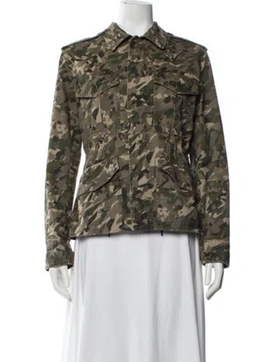 Pre-owned Zadig & Voltaire Printed Blazer In Green