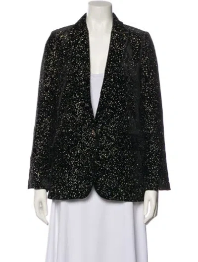 Pre-owned Zadig & Voltaire Printed Blazer W/ Tags In Black