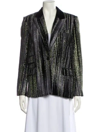 Pre-owned Zadig & Voltaire Printed Blazer W/ Tags In Green
