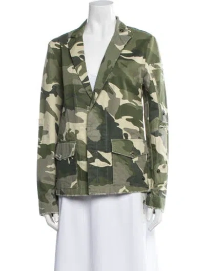 Pre-owned Zadig & Voltaire Printed Blazer W/ Tags In Green