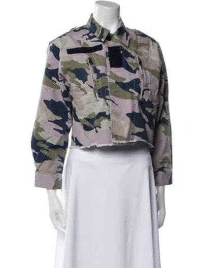 Pre-owned Zadig & Voltaire Printed Denim Jacket In Neutral
