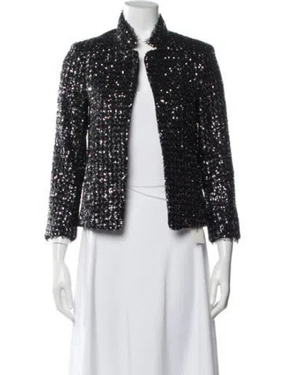 Pre-owned Zadig & Voltaire Printed Evening Jacket In Black