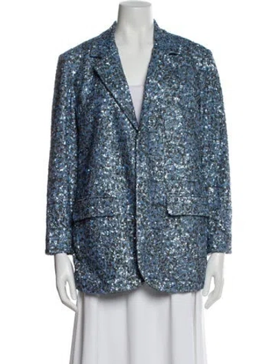 Pre-owned Zadig & Voltaire Printed Evening Jacket In Blue