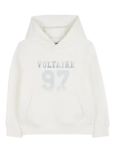 Zadig & Voltaire Kids' Printed Hoodie In White