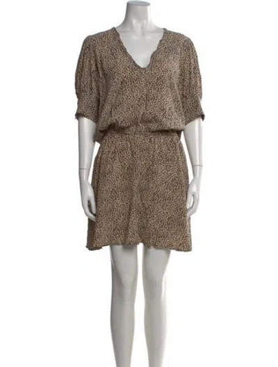 Pre-owned Zadig & Voltaire Printed Knee-length Dress In Neutral
